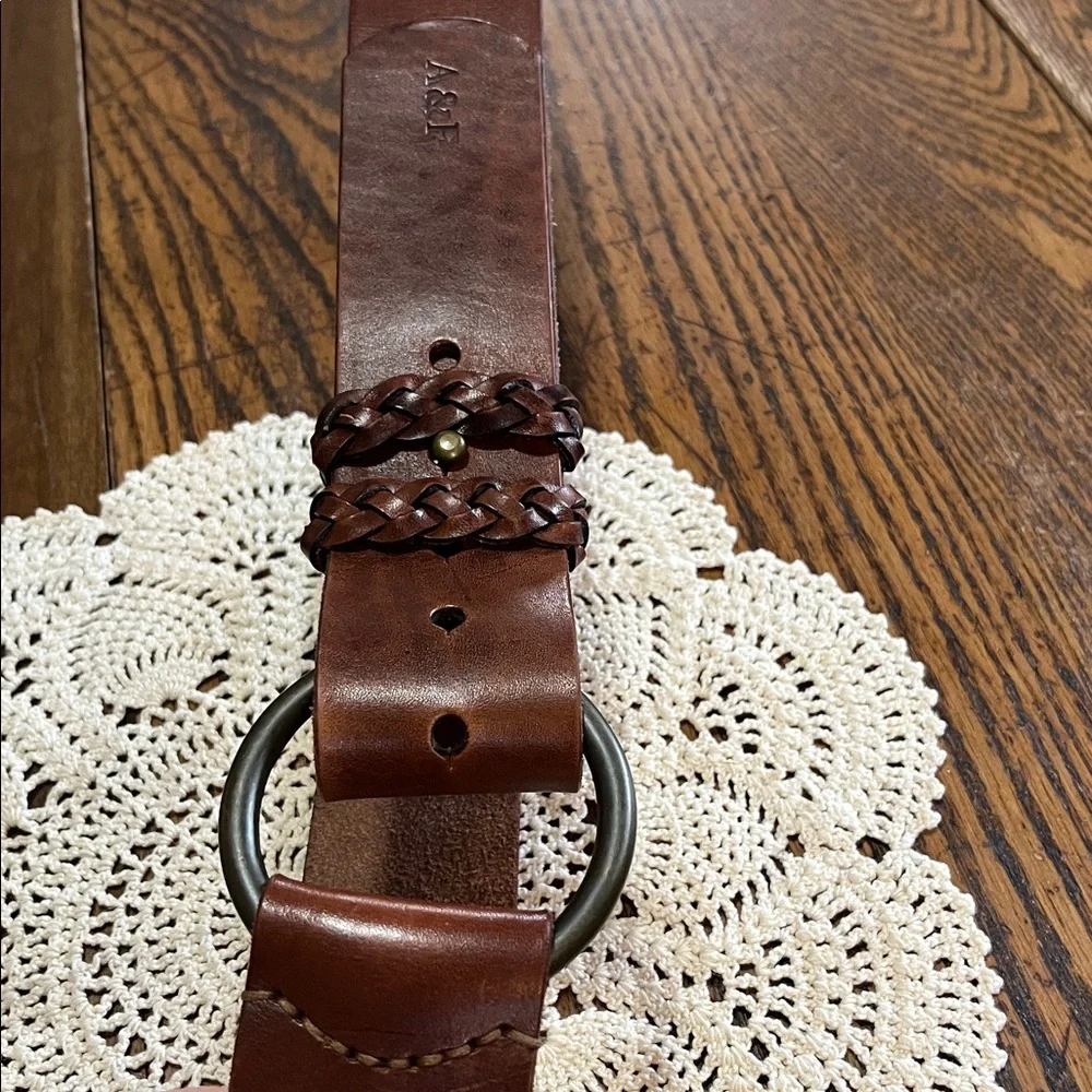 Abercrombie & Fitch Dark wide Brown Leather Belt
